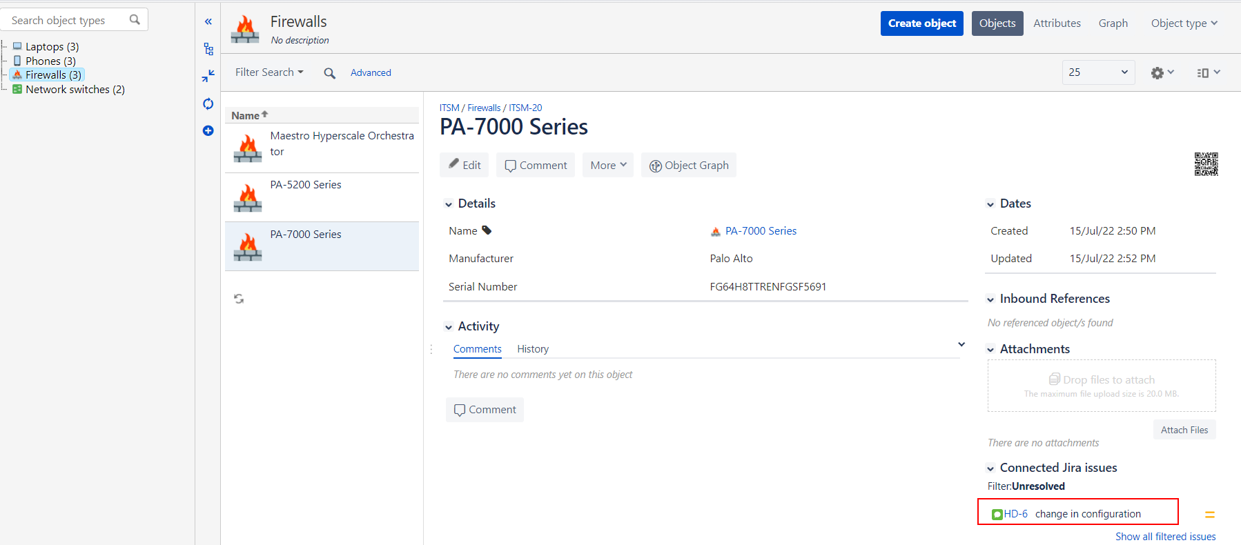 Insight object - Connected Jira issues