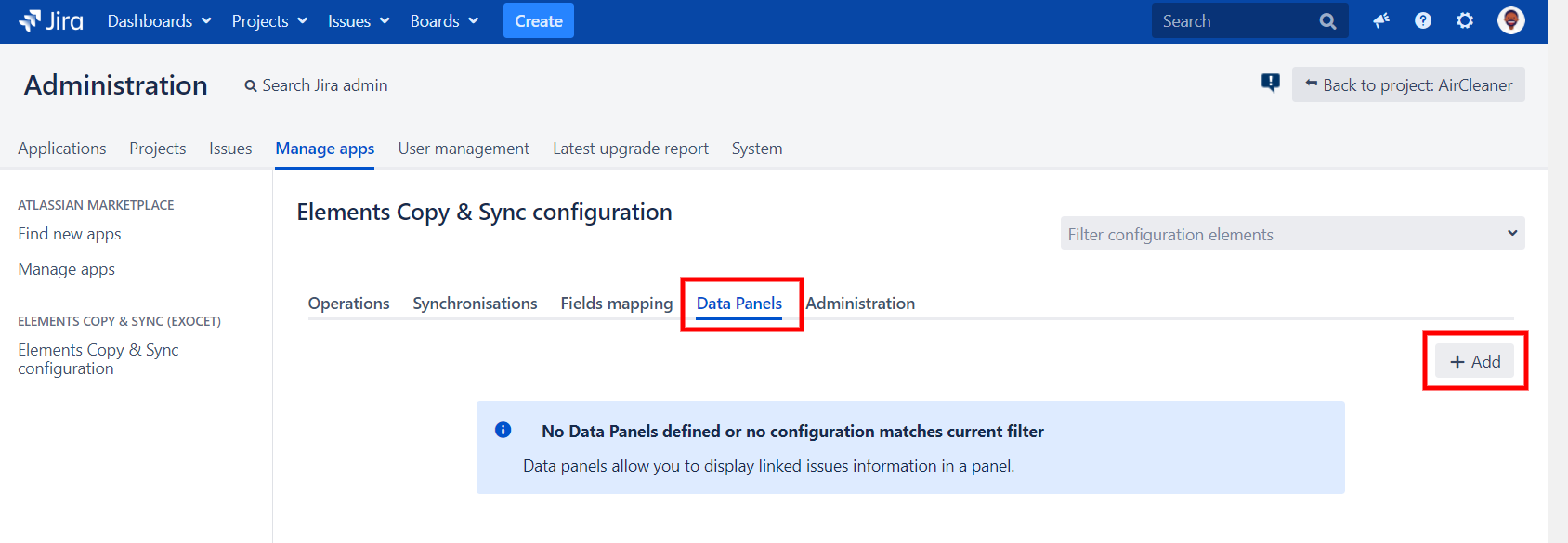 Add Data Panel