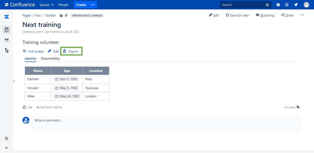 Import / Export to Excel