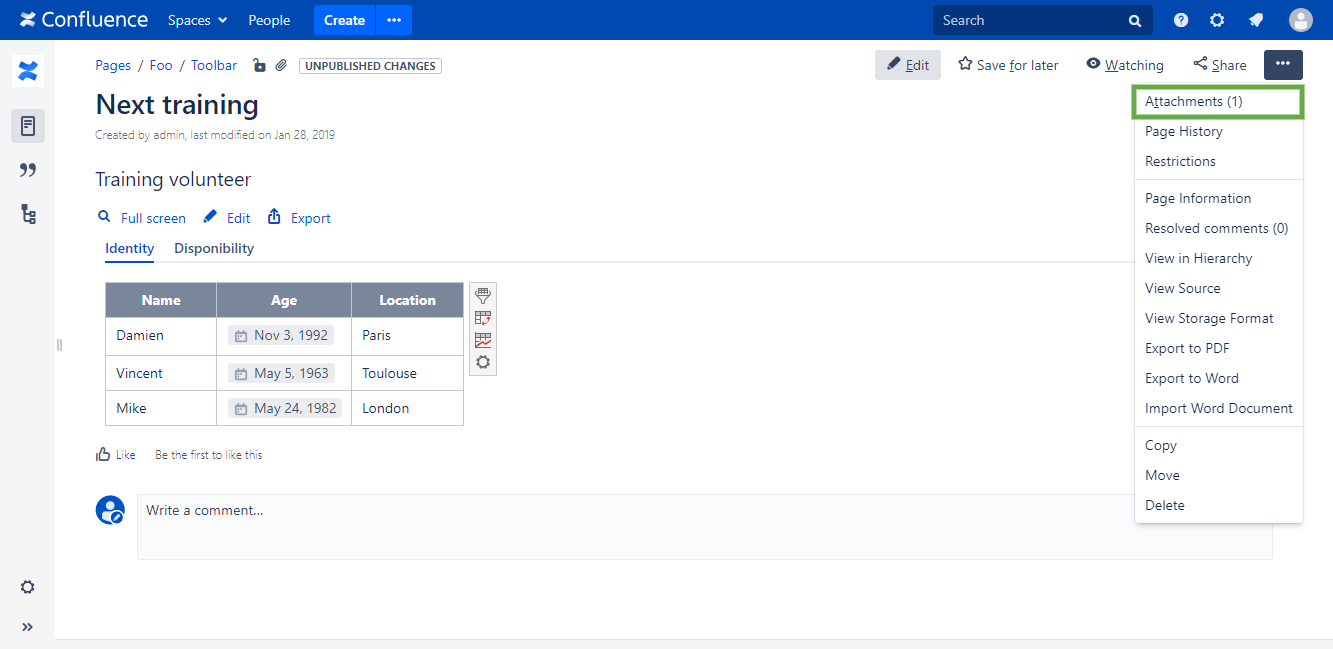 Spreadsheet document is saved as attachment