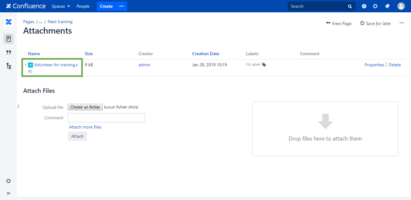 List Spreadsheet files in attachments