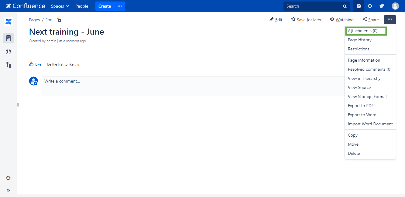 Import files from attachments page