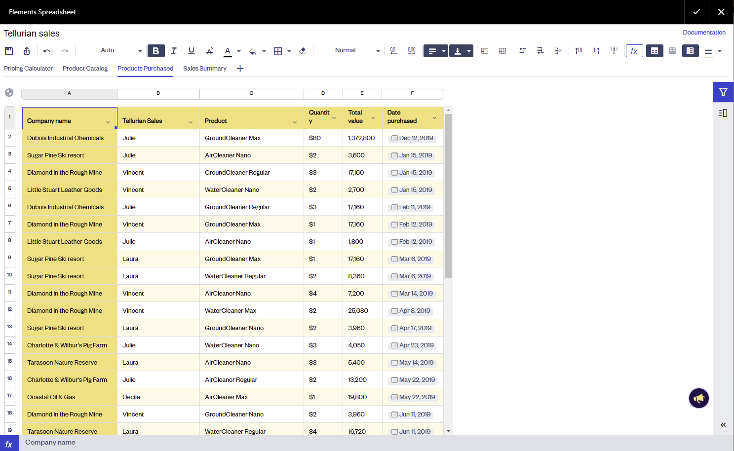 Alternating colors and headers
