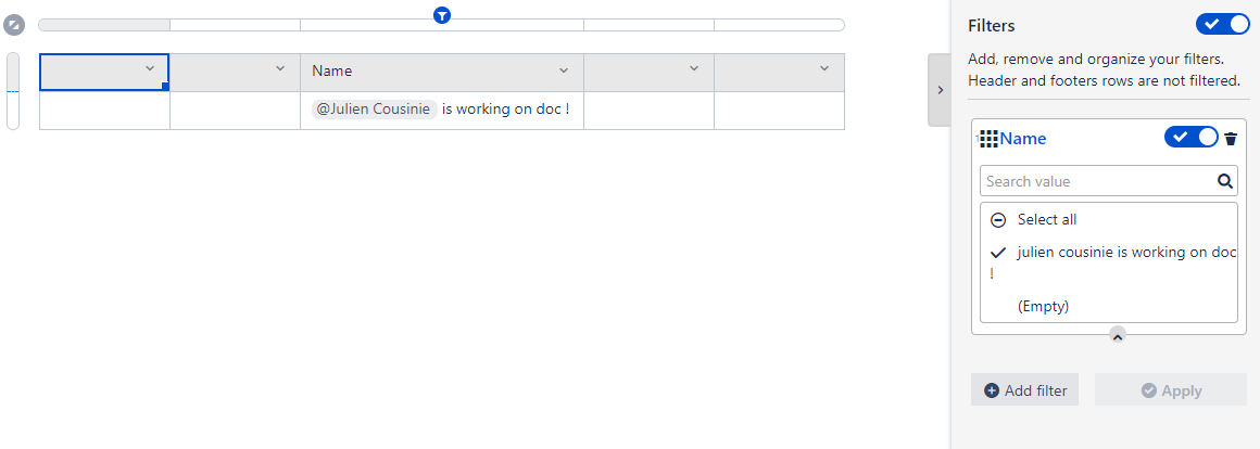 Sorting and filtering my user mention