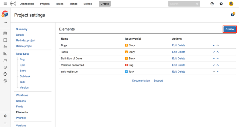 Track bugs Checklist panel