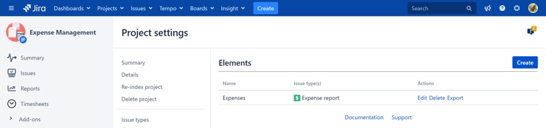 Checklist panel available actions