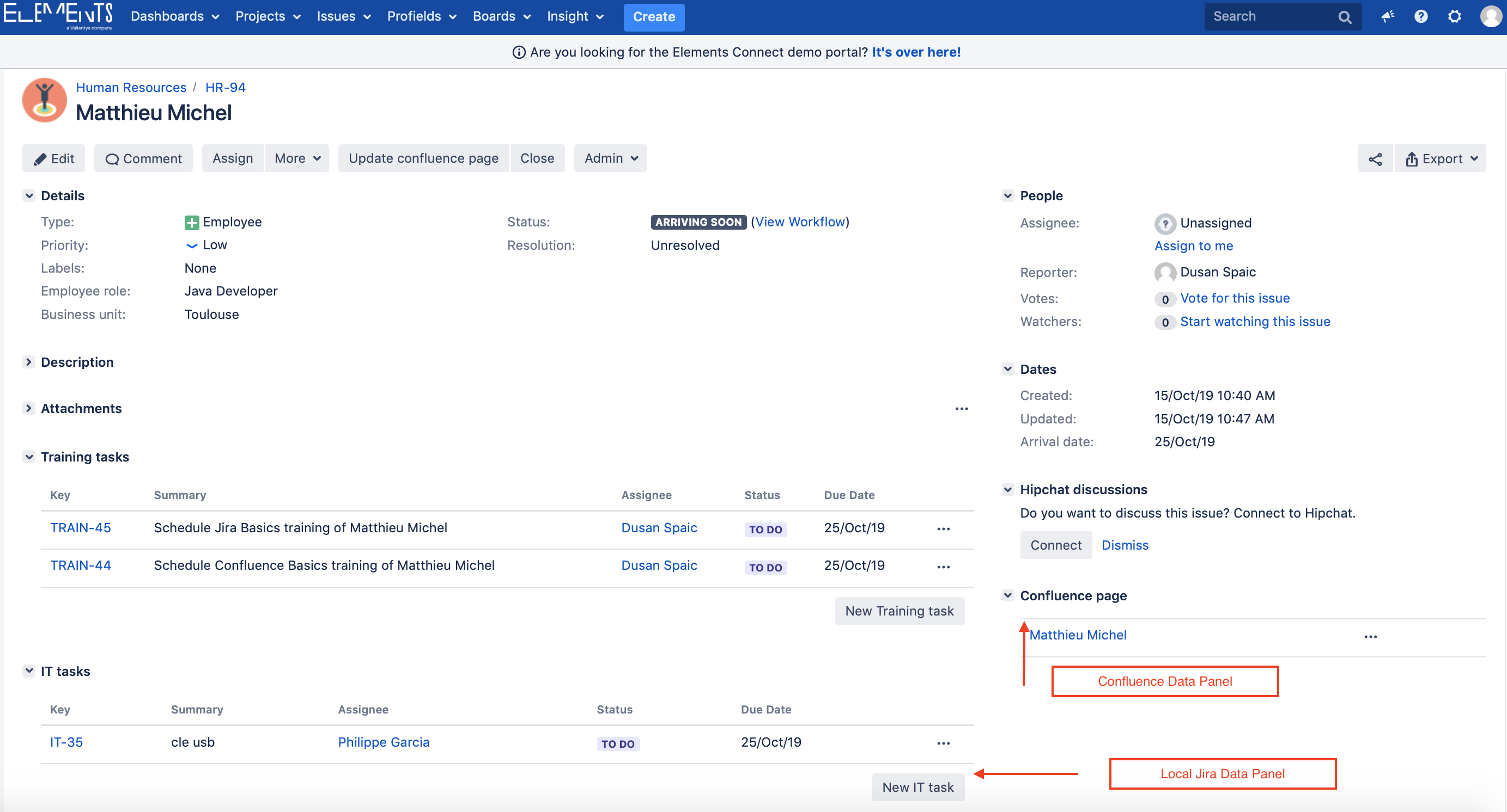 Elements Copy and Sync Data Panel