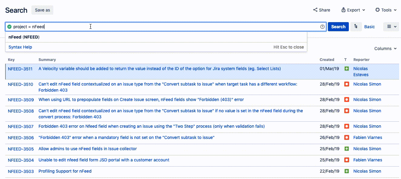Elements Connect field Advanced search options.gif