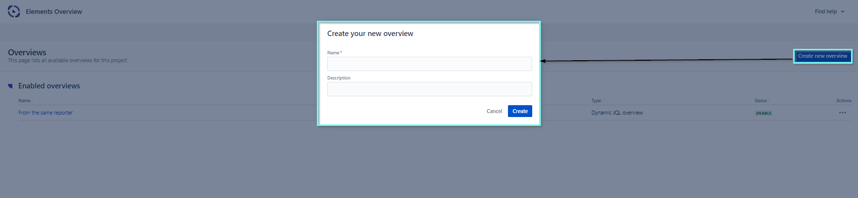 JSM create an Overview.png