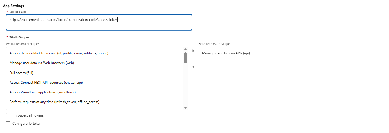 salesforce external app client credential app settings.png