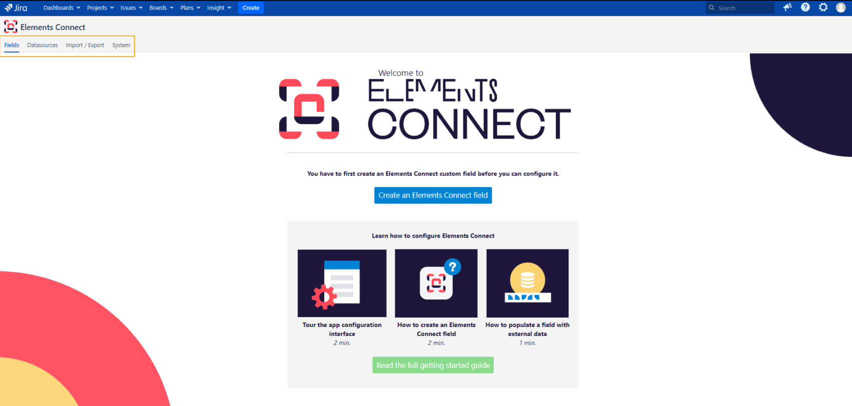 Elements Connect global administration 