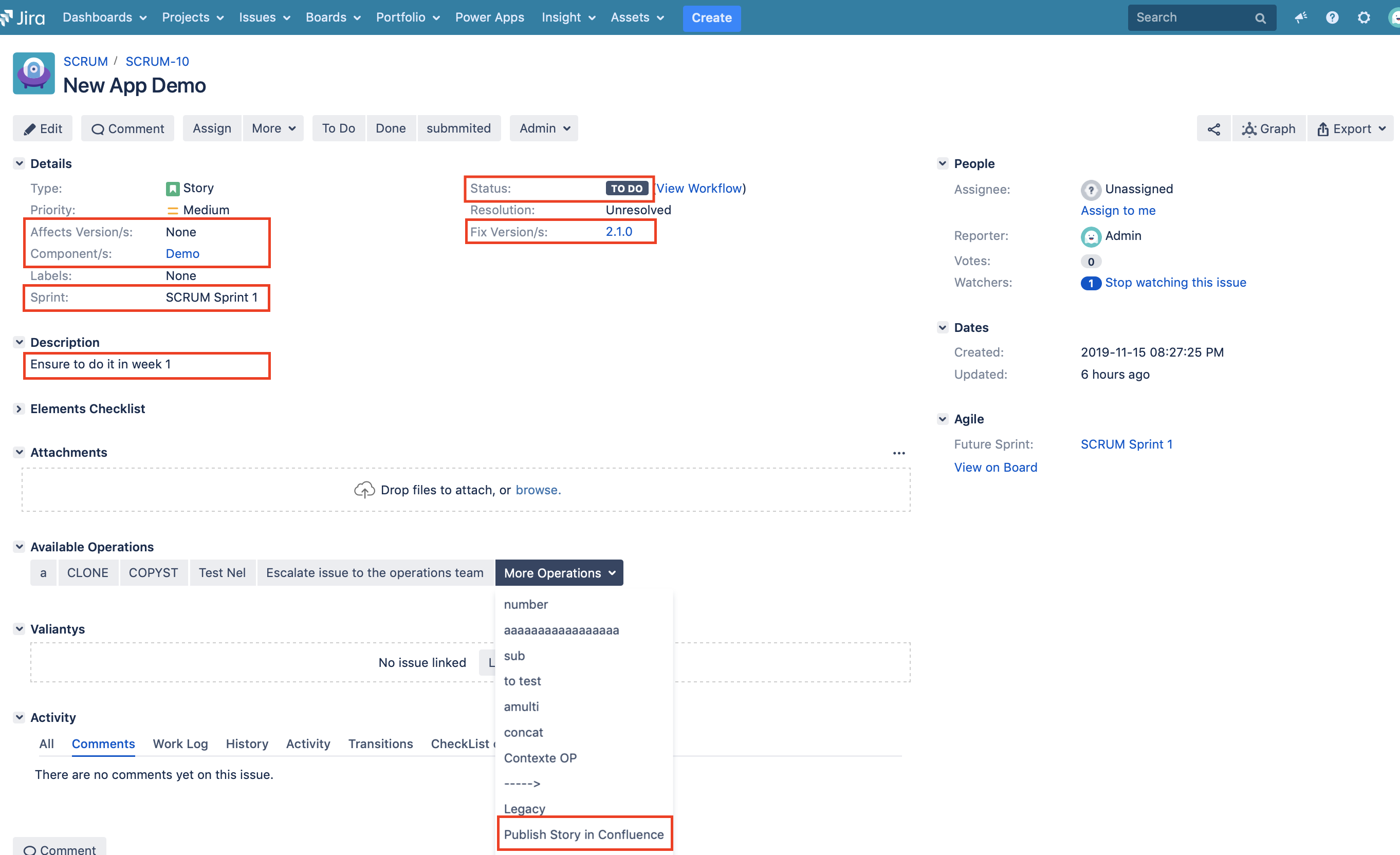 Publish Jira issues in Confluence