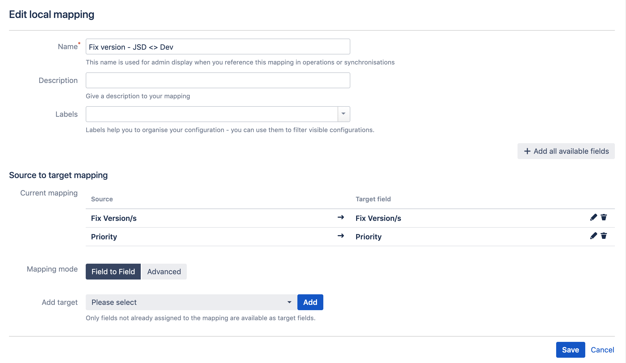 Synchronize comment between Jira and JSD field mapping