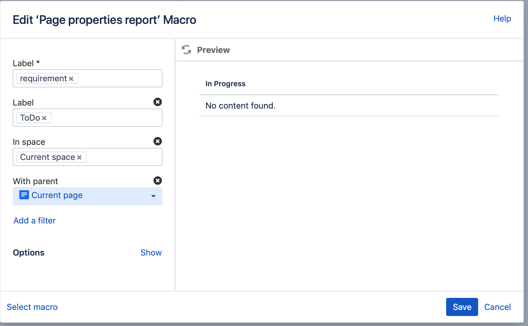 Publish Jira issues in Confluence Target page macro details